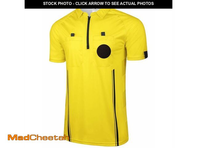Lot 74-14208630 - FitsT4 Sports Pro Soccer Referee Jersey Short Sleeve Ref Shirts Yellow X-Large - USED