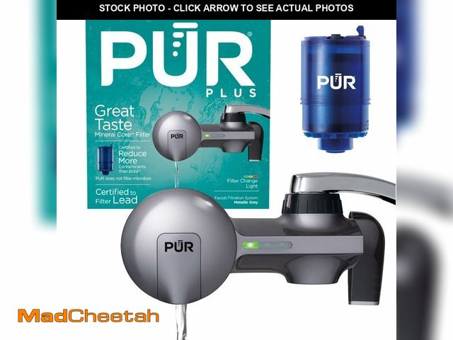 Lot 74-14438079 - (MISSING FILTER) PUR Plus Horizontal Faucet Mount Filtration System with Lead Reduction - UNUSED