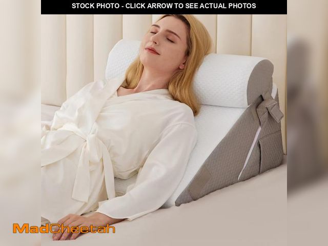 Lot 74-11545557 - 3PCS Wedge Pillow Set for After Surgery, Bed Wedge Pillow for Headboard, Wedge Pillow for Acid Reflu...