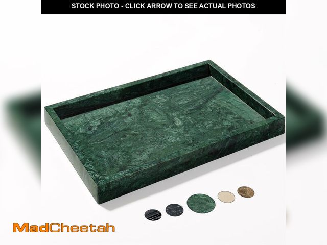 Lot 74-14215562 - YMXYJM Real Natural Marble Tray for Bathroom, Genuine Marble Stone Vanity Tray, Luxury Storage Trays...