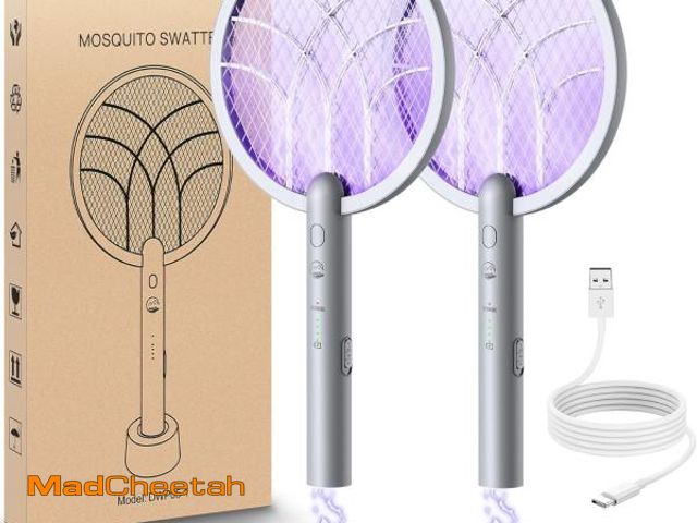 Lot 74-12325835 - Electric Fly Swatter Racket, Mosiller 2 in 1 Smart Bug Zapper &amp; Power Take Off Generators with U...