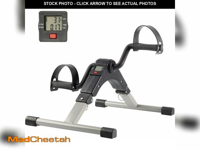 Lot 74-13040957 - Under Desk Bike Pedal Exerciser with Calorie Tracker and Adjustable Resistance - Mini Foldable Indoo...