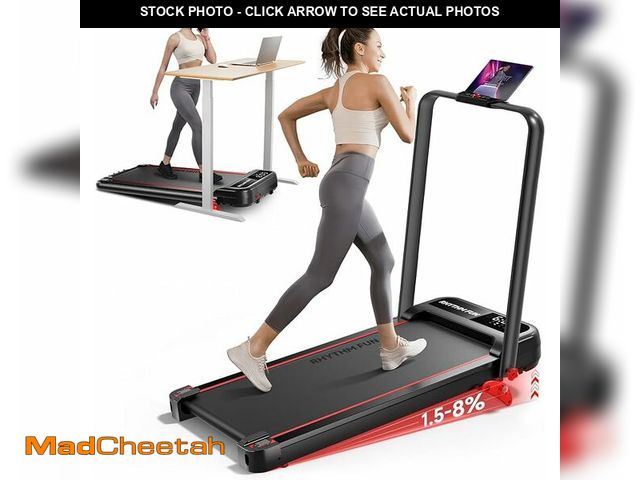 Lot 74-12786951 - RHYTHM FUN Walking Pad Treadmill with Incline, 8% Incline Walking Treadmill, 300 lbs Foldable Treadm...