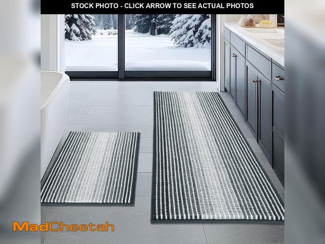 Lot 74-11547631 - BSICPRO Bathroom Rugs and Mats Sets, 2 Piece Thick Absorbent Chenille Non Slip, Soft Shaggy Bath Roo...