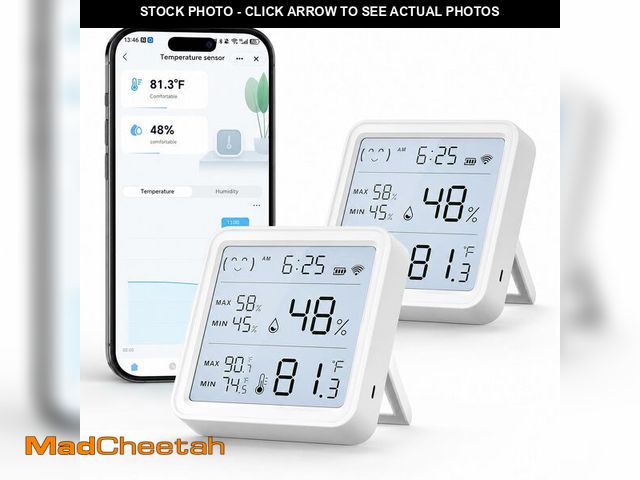 Lot 74-14380095 - eMylo WiFi Thermometer Hygrometer 2 Pack, Wireless Indoor Humidity Monitor for Room, Smart Digital T...