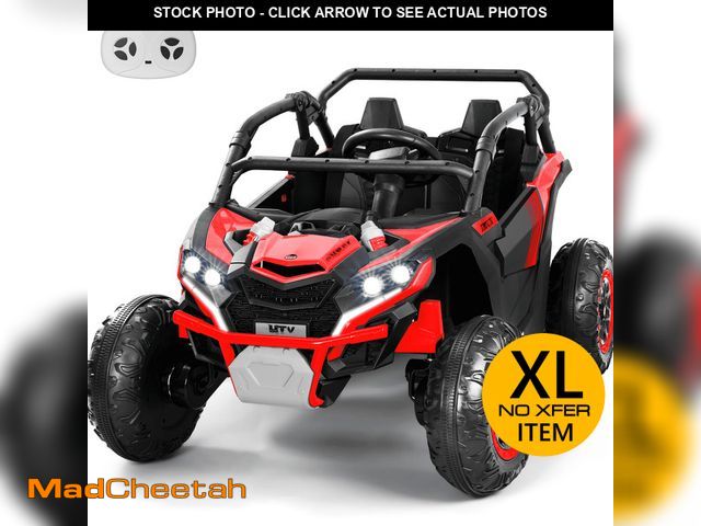 Lot 74-12678294 - (BROKEN BAR) Wisairt 24V Kids Ride on Truck Car with 2 Seaters, 4WD Electric Powered Ride on UTV, 1....