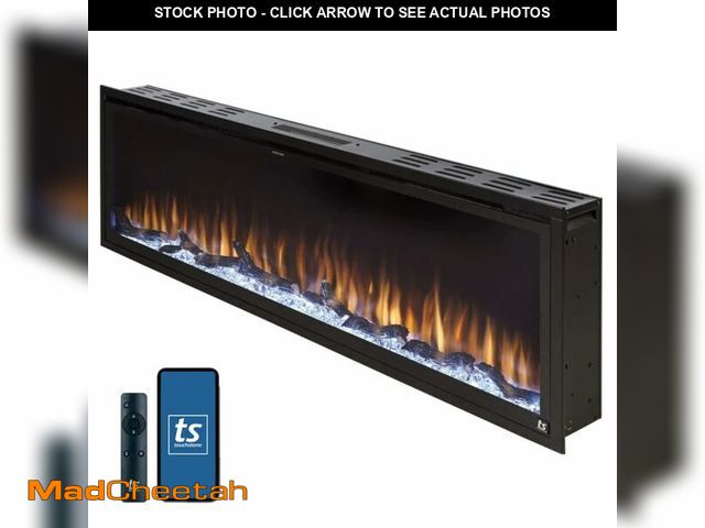 Lot 74-12568135 - Touchstone Sideline Elite Smart 60Ã¢â¬Â WiFi-Enabled Electric Fireplace - in-Wall Recessed - 60 Co...