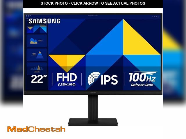 Lot 74-13927420 - Samsung 22" (S30GD) Essential Monitor with IPS Panel and Tilt Only Stand, 100Hz Refresh Rate, Ergono...