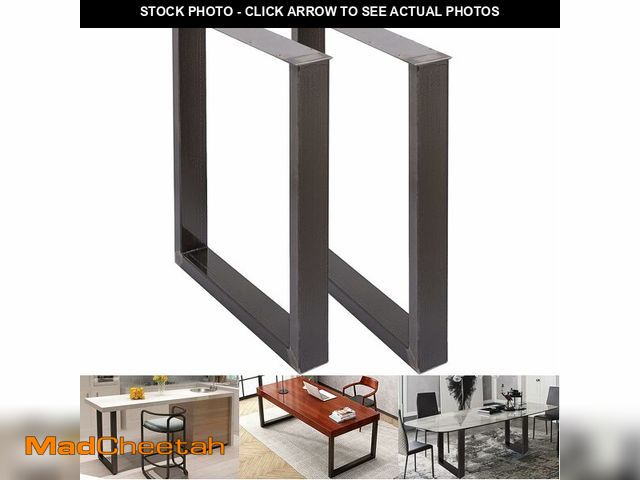 Lot 74-13794379 - VEVOR Set of 2 Steel Table Legs, 28"Height 23"Wide Dining Table Legs,Heavy Duty 3.1" Square Box Sect...