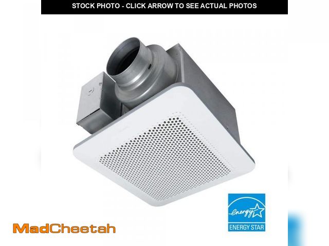 Lot 74-11995052 - Panasonic Whisper Choice DC Pick-A-Flow 80/110 CFM Ceiling Bathroom Exhaust Fan with Flex-Z Fast Bra...