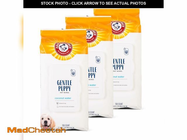 Lot 74-14206227 - Arm &amp; Hammer Dog Grooming Wipes, Deodorizing Dog Cleaning Wipes with Coconut Water, Gentle for D...