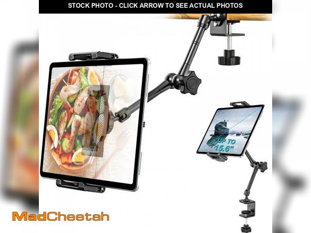 Lot 74-12215053 - Dosvsi Kitchen Cabinet Tablet Holder, [Up to 15.6"] 360ÃÂ° Metal Arm Tablet Mount for Under Cabinet...
