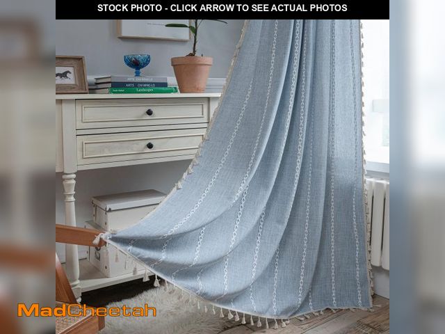 Lot 74-12052483 - Sutuo Home Boho Curtains for Bedroom 63 Inch Length, Light Filtering French Country Farmhouse Vintag...