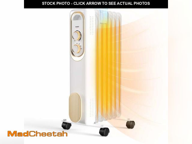 Lot 74-13061474 - CONCETTA Portable Electric Oil Heater, 1500W Oil Filled Radiator with Adjustable Thermostat, Overhea...