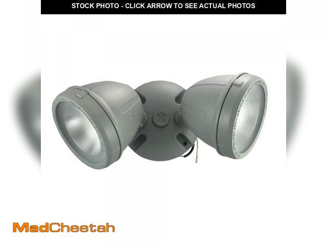 Lot 74-12236614 - Commercial Electric 28-Watt, 2200-Lumen Metal LED Dual Spot Light, Gray - UNUSED