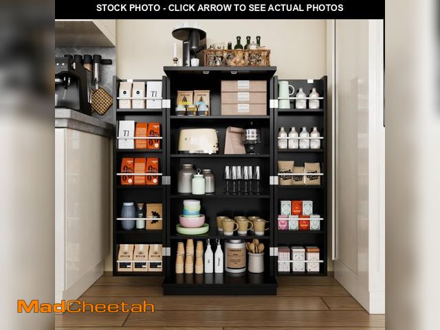 Lot 74-12149879 - *SEE DETAILS* Shintenchi Kitchen Pantry Cabinet,5 - Layer Storage Cupboard with Adjustable Shelves f...