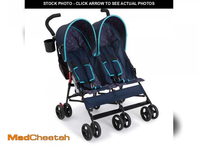 Lot 74-12490102 - Delta Children LX Side by Side Stroller - with Recline, Storage &amp; Compact Fold, Night Sky - UNUS...