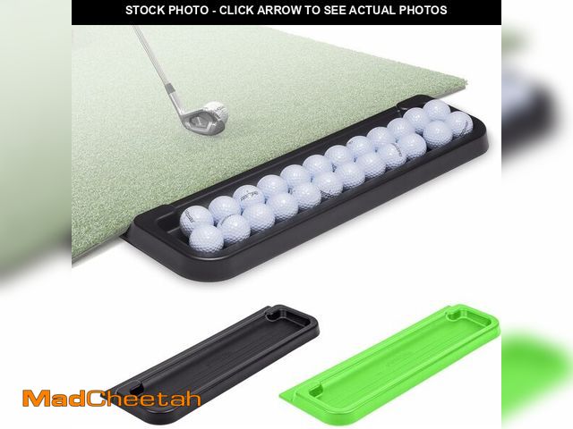 Lot 74-13382338 - GoSports All-Weather Golf Ball Tray - 24 Ball Capacity - Compatible with All Hitting Mats - Black - ...