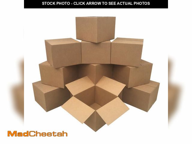 Lot 74-13768183 - Basics Cardboard Moving Boxes for Packing and Shipping, Large Size, 20" x 20" x 15", Brown, 12-Pack ...