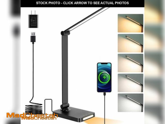Lot 74-11852811 - LED Desk Lamp with USB Ports,Touch Desk Lamps for Home Office with 5 Color Modes,3 Brightness Desk L...