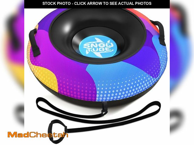 Lot 74-13564333 - Snow Tube,48 Inch Big Heavy-Duty Inflatable Snow Sled with Premium Canvas Cover for Kids Adults,Thic...