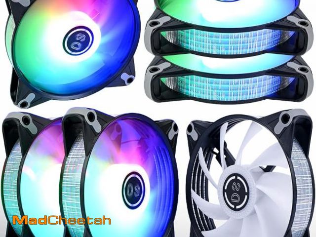 Lot 74-12325658 - DS RGB Fans, 120mm 6 Pack Case Cooling LED Fans for White Black PC Case, CPU Cooler and Radiators Sy...