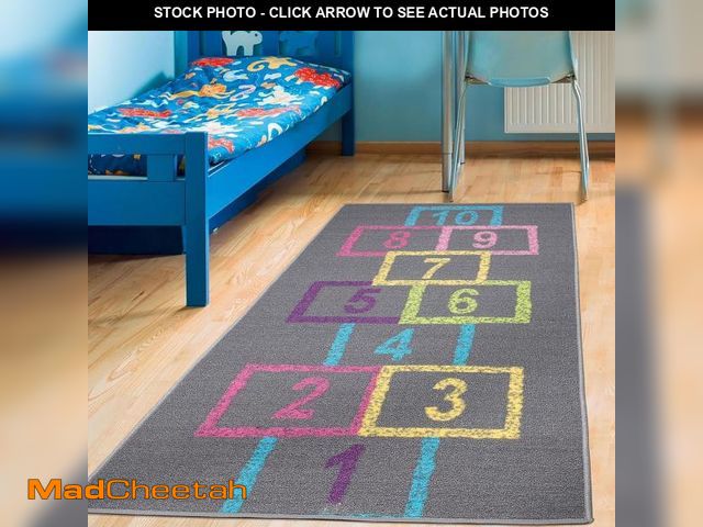 Lot 74-12399235 - Ottomanson 2'7" x 6' Hopscotch Kids Rug - Play Mat for Playroom, Bedroom, Daycare &amp; Classroom - ...