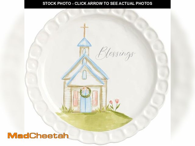 Lot 74-13844717 - Mud Pie Church Blessing Platter - UNUSED