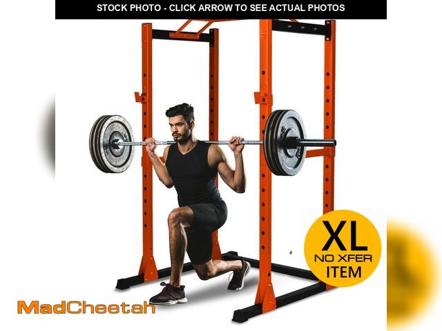 Lot 74-13637184 - SQUATZ Adjustable Squat Rack Stand Ã¢â¬â Heavy-Duty Barbell Rack with Safe Locking System, Landmi...