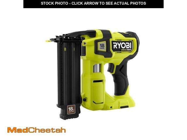 Lot 74-12995684 - RYOBI ONE+ HP 18V 18-Gauge Brushless Cordless AirStrike Brad Nailer (Tool Only) - USED