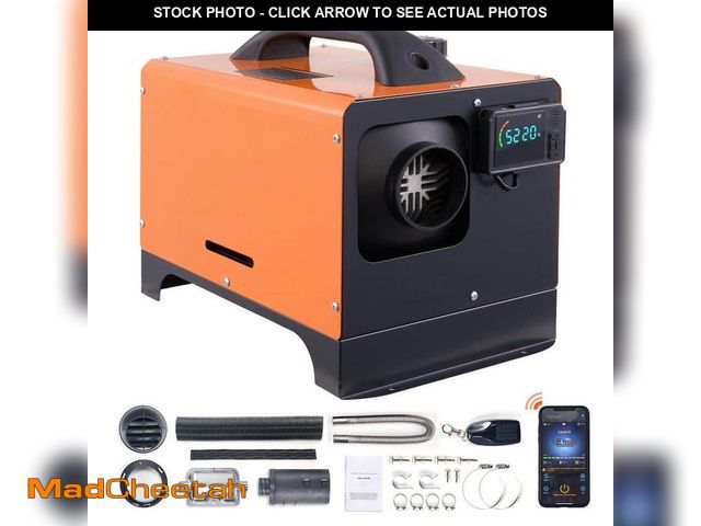 Lot 74-13002561 - VEVOR Diesel Air Heater All-in-one 27,296 BTU 12V Diesel Heater 8KW w/Bluetooth App LCD Portable Oth...