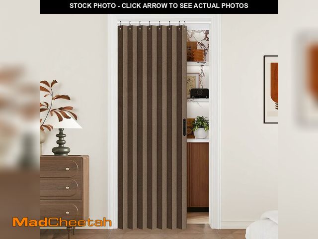 Lot 74-13997390 - Vatge Door Curtains for Doorways - Brown Curtains for Closets Doors Privacy Room Divider for Room Se...