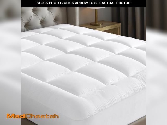 Lot 74-12434474 - Cloud-Like Queen Mattress Topper - 100% Cotton Top Mattress Pad for Back Pain Relief - Breathable &a...