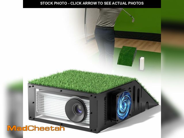 Lot 74-13625320 - Golf Simulator Projector Cover Enclosure with Turf - Heavy Duty Floor Mounted Golf Sim Enclosure wit...