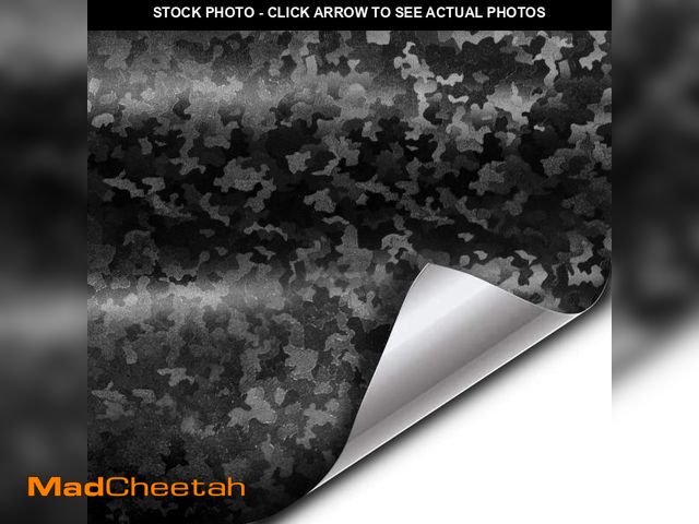 Lot 74-12541614 - VViViD+ Black Stealth Small Patternless Camouflage Vinyl Wrap Roll (25ft x 5ft) - UNUSED