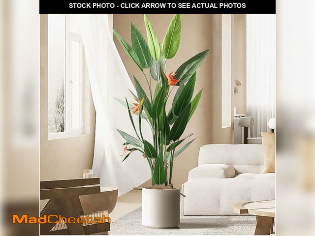 Lot 74-12766663 - WFUN 4 Feet Artificial Plant Fake Tropical Bird of Paradise Tree for Home Office Wedding Valenine De...