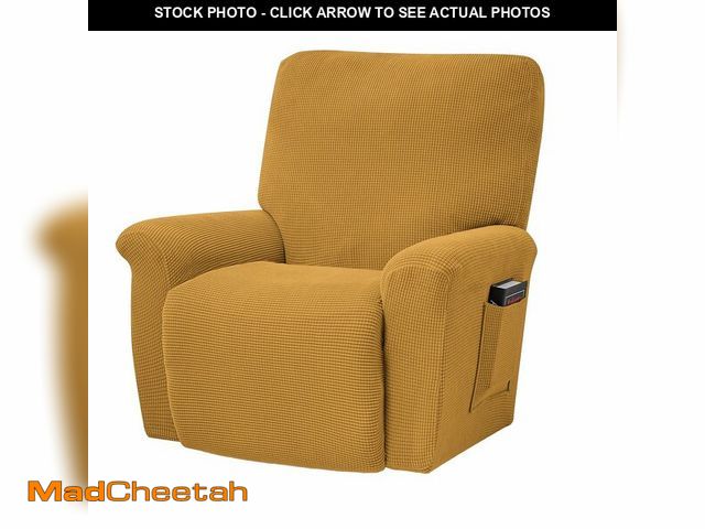Lot 74-14052081 - Qubjus Recliner Chair Covers Stretch Sofa Slipcover 4 Pieces Sofa Cover Furniture Protector Soft Cla...