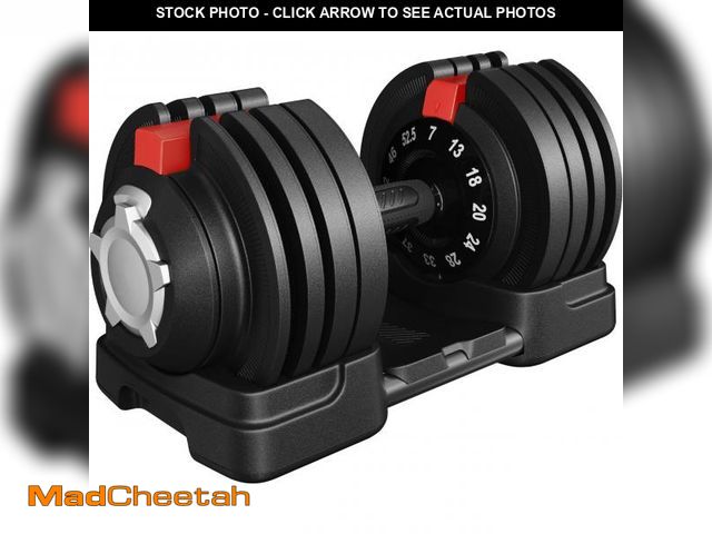 Lot 74-12541574 - Yaheetech Adjustable Dumbbell Set 25/40/52.5/90LBS Adjustable Dumbbells Fast Adjust Dumbbell Weight ...