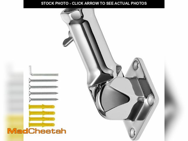 Lot 74-14066984 - ZOMCHAIN Flag Pole Holder, Flag Pole Bracket 304 Stainless Steel, 180 Degree Flag Pole Mounting Brac...