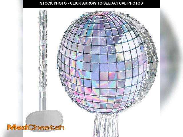 Lot 74-12444288 - WERNNSAI Disco Ball PiÃÂ±ata - Disco Party Decoration for Adult Birthday Party Supplies Hanging Dis...