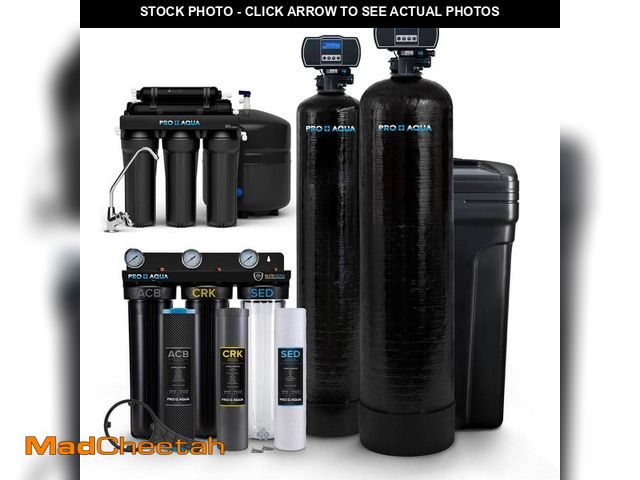 Lot 74-13285679 - PRO+AQUA Elite Well Water Filter Softener Bundle Plus Reverse Osmosis Drinking System for Iron, Odor...