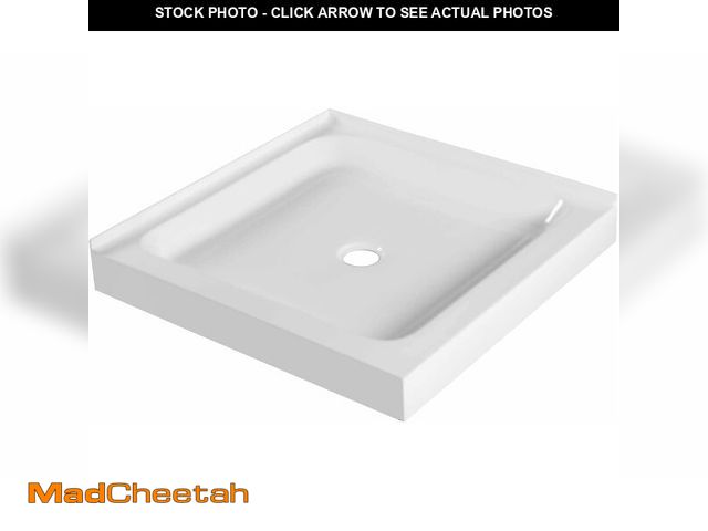 Lot 74-12544031 - (SOME DAMAGE) Fine Fixtures 32" x 32" Double Threshold Acrylic Shower Base with Non-Slip Textured Su...
