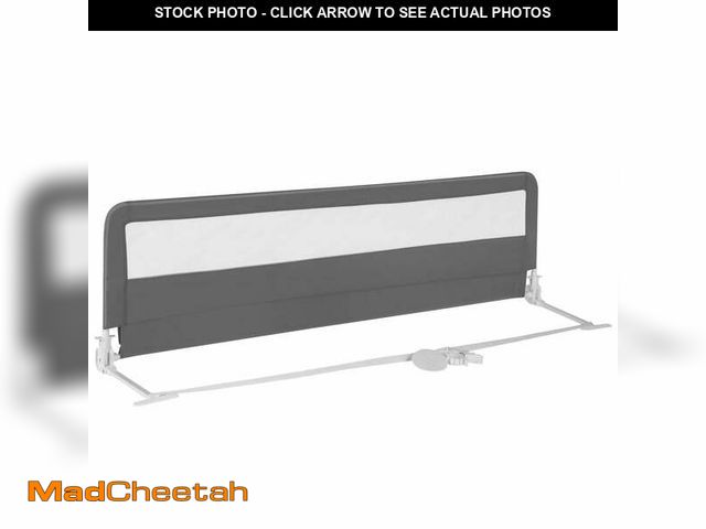Lot 74-13046143 - Spaco 71 Inch Extra Long Swing Down Bed Guardrail, Baby Bedrail, Toddler Bed Rails with Safety Strap...