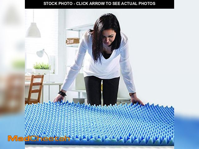 Lot 74-12098141 - DMI 2-Inch Foam Mattress Topper, Egg Crate Foam Pad for Support, Air Circulation, Pressure Relief &a...