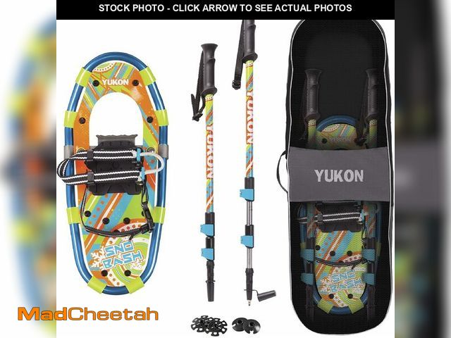 Lot 74-12633492 - Yukon Charlie's Yukon SNO-Bash Kids Snowshoe and Trekking Pole Kit - for Boys and Girls up to 100lbs...