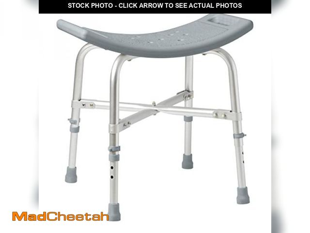 Lot 74-12045865 - (MISSING HARDWARE) Medline Heavy Duty Shower Chair Bath Bench Without Back, Bariatric Bath Chair Sup...