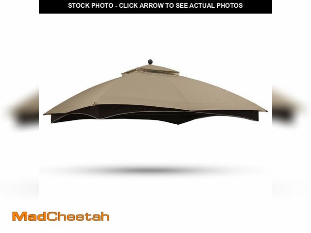 Lot 74-14264090 - ABCCANOPY Gazebo Replacement Canopy Top for Lowe's Allen Roth #GF-12S004B-1, Khaki - USED