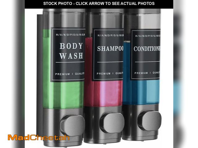 Lot 74-14272186 - Shampoo and Conditioner Dispenser,Shower Soap Dispenser 3 Chamber No Drill Wall-Mounted for Bathroom...