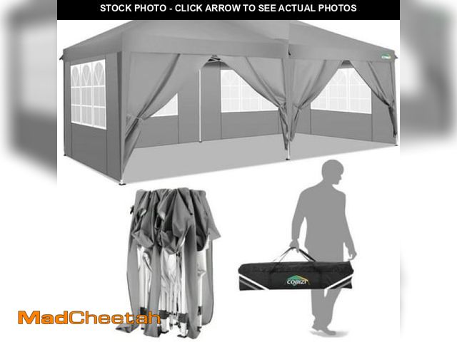 Lot 74-12158495 - HOTEEL 10x20 Pop up Canopy Tent  Waterproof Commercial Tent with 6 Removable Sidewalls  Outdoor Sun ...