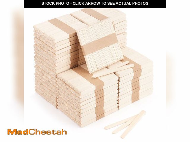 Lot 74-13778066 - 3000 Pcs Popsicle Sticks for Crafts 4.5 Inch Craft Sticks Bulk Ice Cream Sticks Natural Wood Popsicl...
